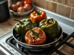 keto cooking stuffed peppers